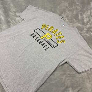 MLB Pittsburgh Pirates Baseball T Shirt Mens XL Gray Short Sleeve Graphic Tee‎
